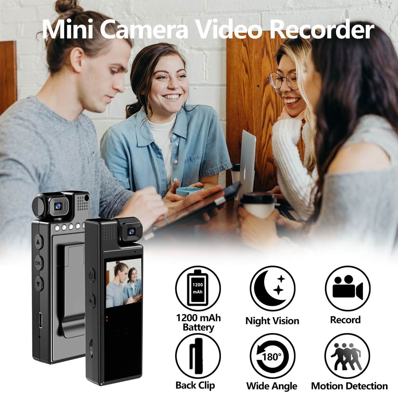 L9 sports camera ultra-clear picture quality portable outdoor video wifi camera conference recorder recording pen HD night vision
