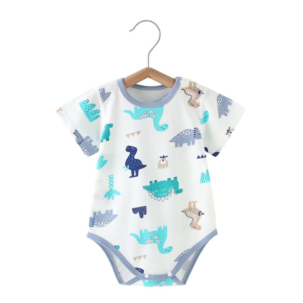 Baby Short Sleeve Romper, Cute Yellow Duck Print Bodysuit, Breathable Cotton Onesies for Newborn Infant Toddler, Sizes 59-90cm, Single Pack, Soft Casual Jumpsuit for Boys Girls
3