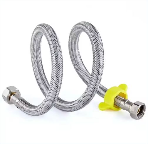 120cm Long Stainless Steel Anti-explosion Flexible Braided Basin Hose Plumbing Water Pipe for Faucet Bathroom Toilet
