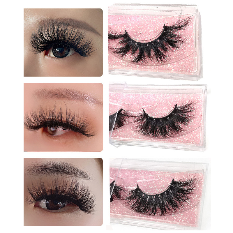 5D Makeup Eyelashes 3D Mink Lashes Fluffy Soft Wispy Natural Cross Eyelash Extension Reusable Lashes Mink False Eyelashes