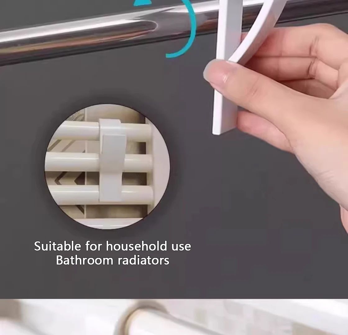 Multi-Purpose Heating Hook Coat Hook Towel Rack Radiator Bracket Bathroom Hook Clothes Hanger Soft Scarf Rack Towel Rack 4 Pcs