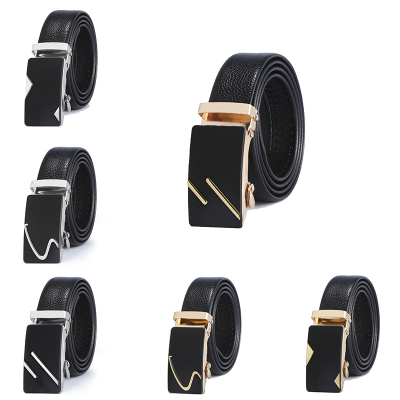 Mens Belt, Ratchet Belt Dress with 1 3/8" Genuine Leather, Slide Belt with Easier Adjustable Buckle, Trim to Fit Black Adjustable size