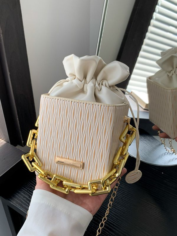 W86104 Women's Casual Fashion One Shoulder Cross-body Bag Foreign Style Chain Handheld Small Square Bag