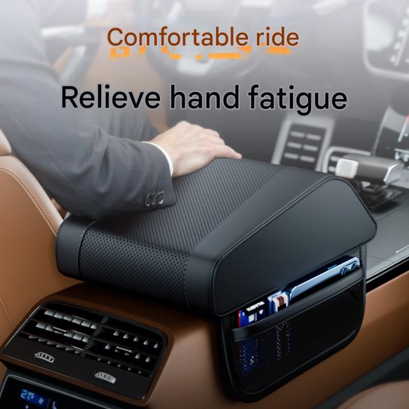 Universal Memory Foam Car Armrest Cushion Thickened Heightening Central Console Arm Rest Pad Comfort Vehicle Interior Accessory
