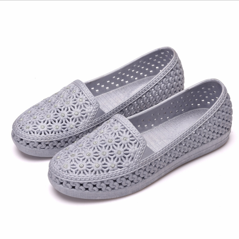 N05 Summer Walking Shoes for Womens Flats Comfortable Beach Shoes Sea Non-Slip Breathable Hole Shoe Slippers