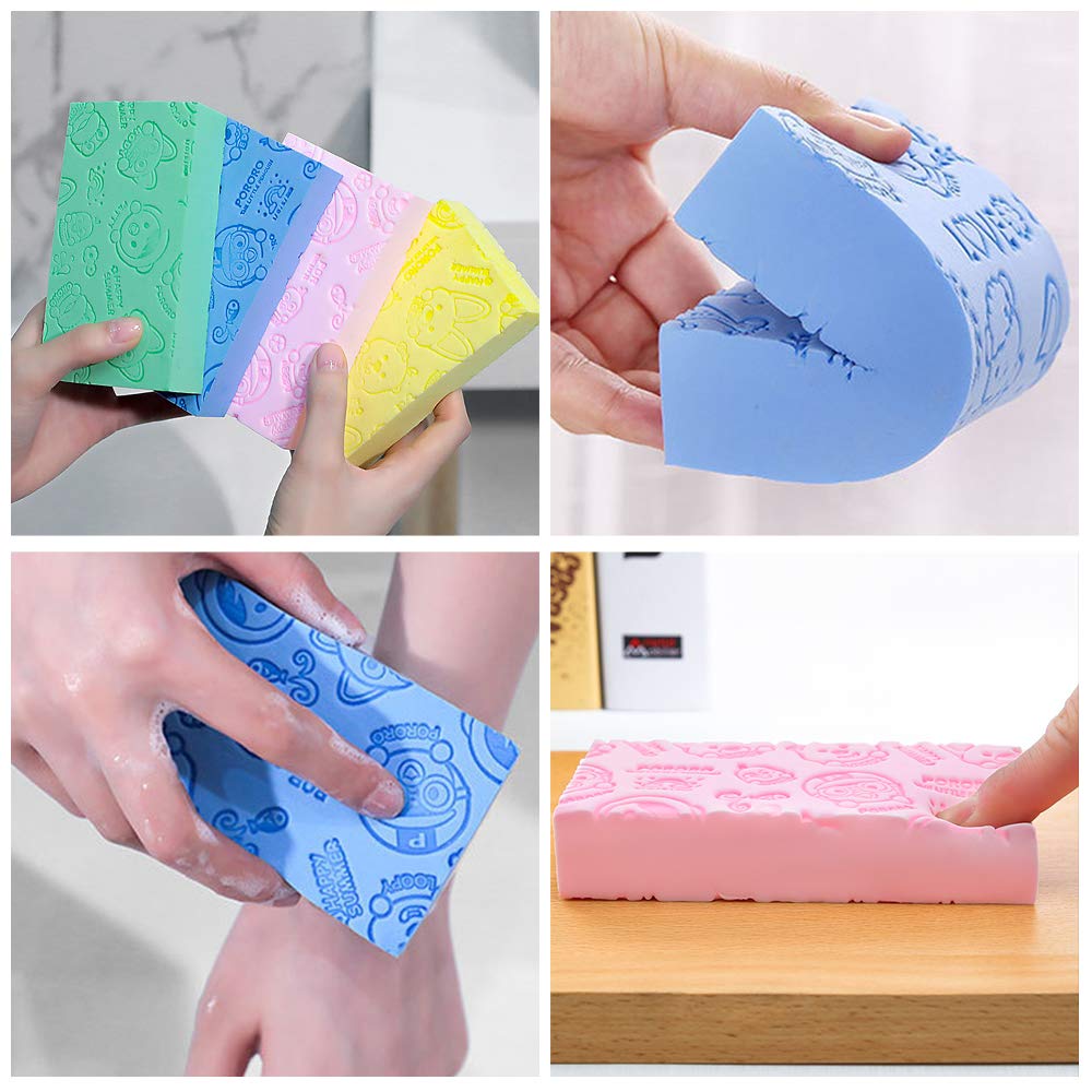 Ultra Soft Exfoliating Sponge Shower Brush, Moisturizer and Exfoliating Body Sponge for Shower, Spa Cellulite Massager Dead Skin Sponge Remover for Body