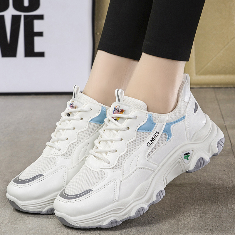 Z-6 Women's Spring and Summer New Versatile Casual Platform Mesh Shoes Comfortable and Breathable Sneakers