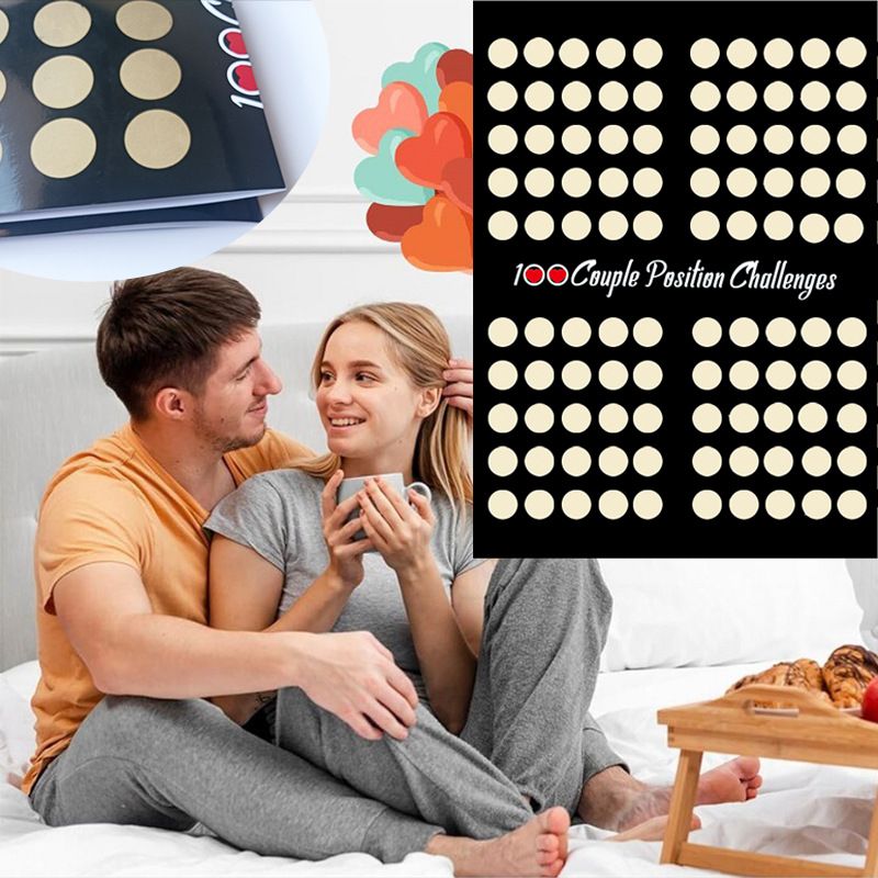 Valentine's Day Scratch-off: 100 Couple Poses Challenge Scratch-off, 100 Sex Games Challenge Scratch-off