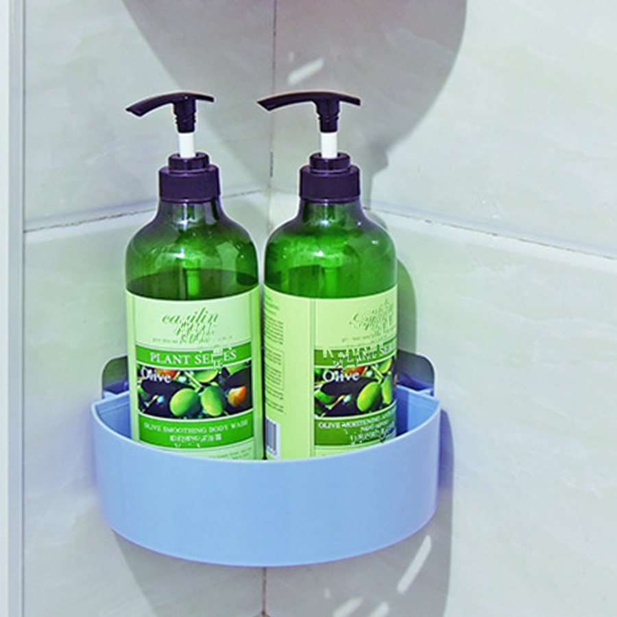 Hangable Storage Basket Bathroom Hanging Baskets Household Plastic Kitchen Bathroom Shower Storage Wall Hanging Basket Triangular Storage Basket