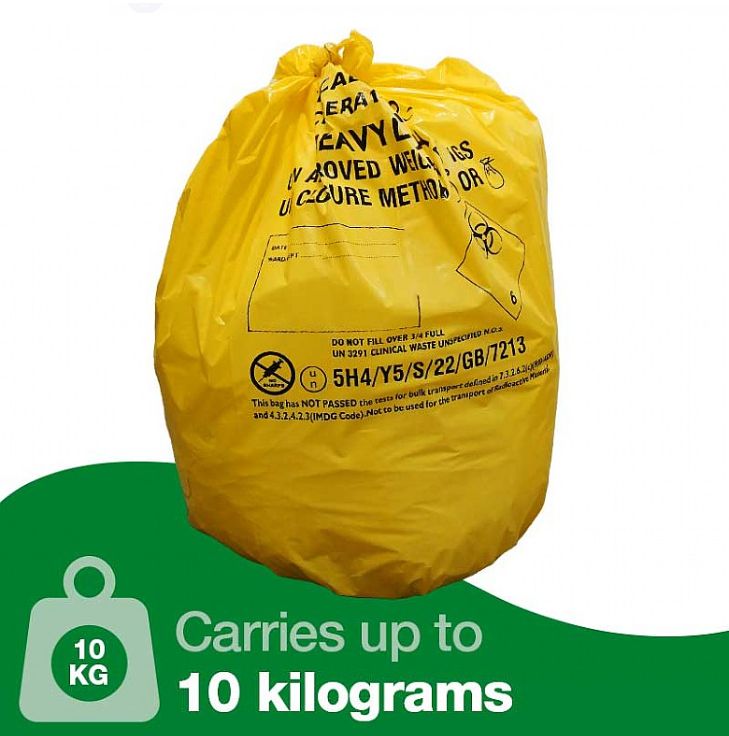 25 ROLLS Thick and Durable Garbage Bags for Safe Waste Disposal, Biohazard Garbage Bags