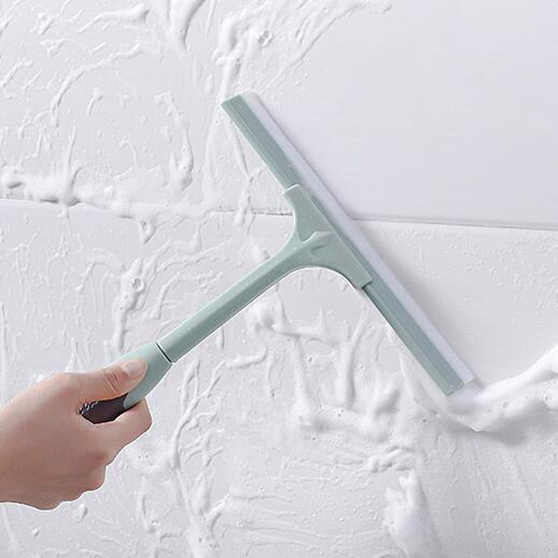 910001 Lightweight Handheld Squeegee Cleaner with Silicone Blade & Hanging Hole - Wiper Cleaning Tool for Washing Shower Door, Bathroom, Kitchen, Glass, Car