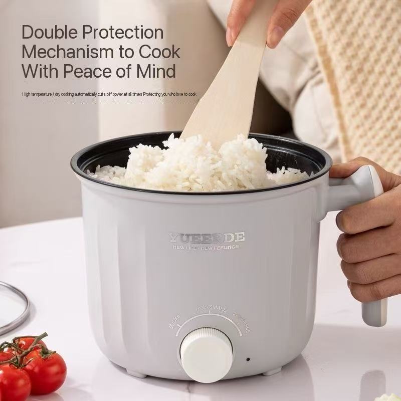 Student Dormitory Multi-function One-piece Electric Cooking Pot Home Use Knob Non-stick Pot Small Instant Noodles Pot Electric Pot