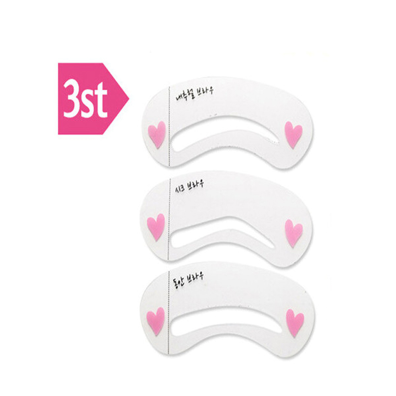 Eyebrow Stencils Eyebrow Class Card Makeup Tools 3PCS/Set New Fashion Women Magic Shaping Eye Brow Class Drawing Guide Eyebrow Stencil Card Template Assistant Makeup Tool Kit
