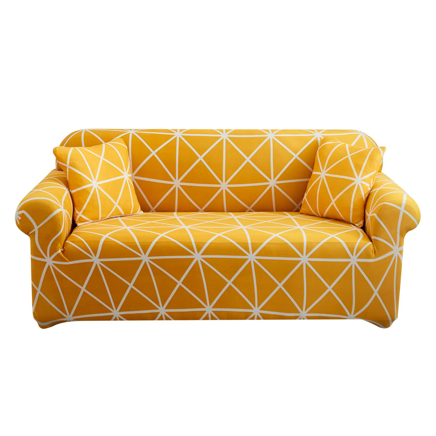 Stretch Sofa Cover Printed Couch Covers, 1 Piece Sofa Slipcovers for 3 Cushion Couch, Furniture Protector for Living Room