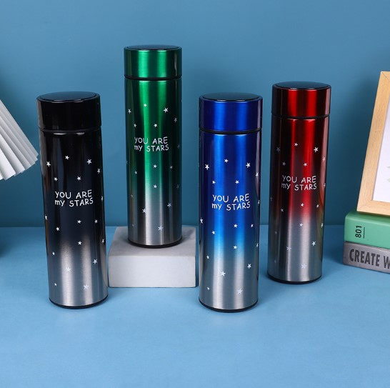 304 Stainless Steel Insulate Smart Water Bottle LED Display Temperature Custom Logo Freely 500ml Vacuum Flask