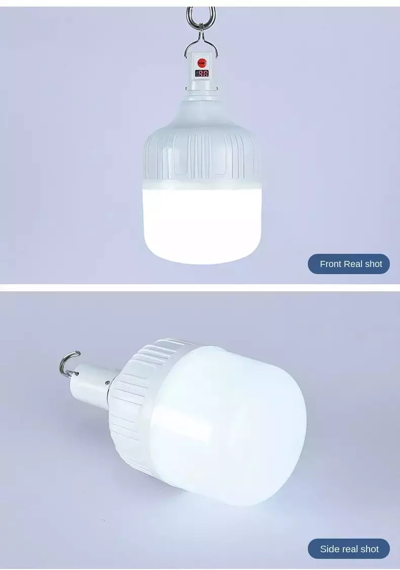 100W Waterproof Rechargeable LED Night Light Bulb Emergency Outdoor BBQ Hanging Lights