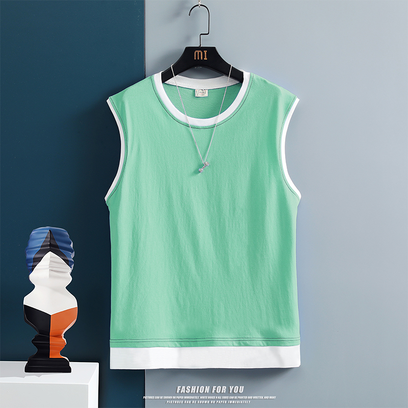 Mens Tank Top Cotton Casual Sleeveless Tshirt for Men Bodybuilding Bottoming Undershirts 2129