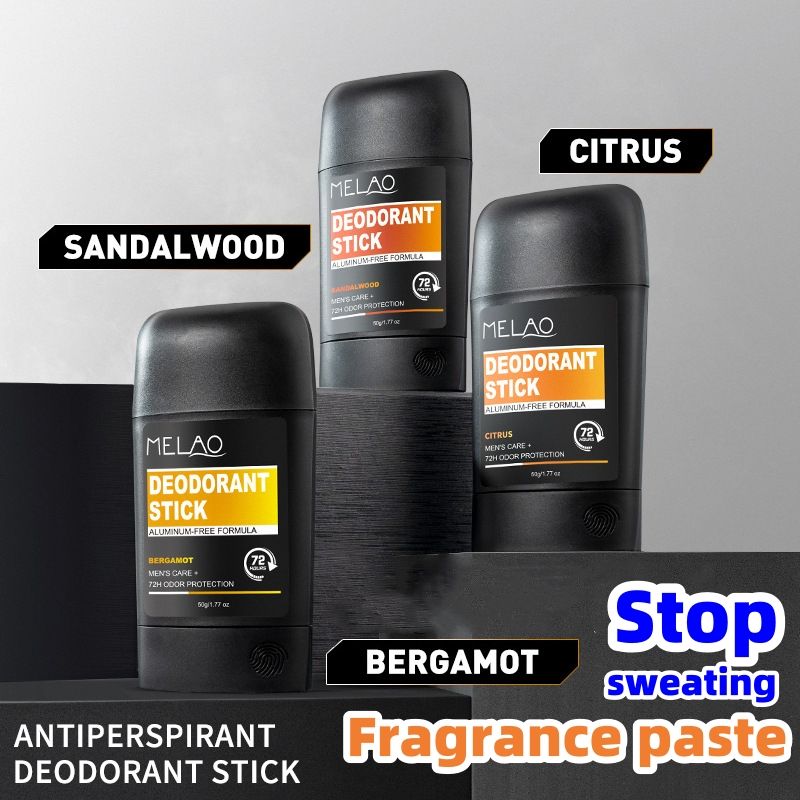 50g Anti Sweating Fragrance Stick Men's antiperspirant, dry and fragrant, antiperspirant stick, reduces odor, fragrant antiperspirant cream CRRSHOP Stop sweating Fragrance paste