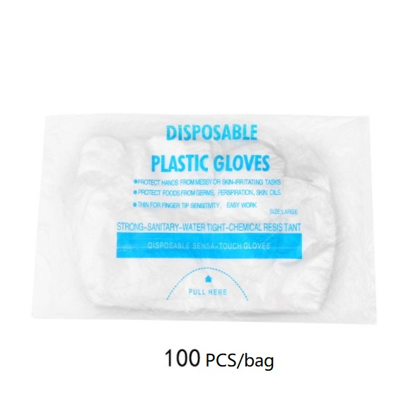 Disposable Clear Plastic Gloves,Disposable Polyethylene Work Gloves Industrial Clear for Cooking,Cleaning,Food Handling