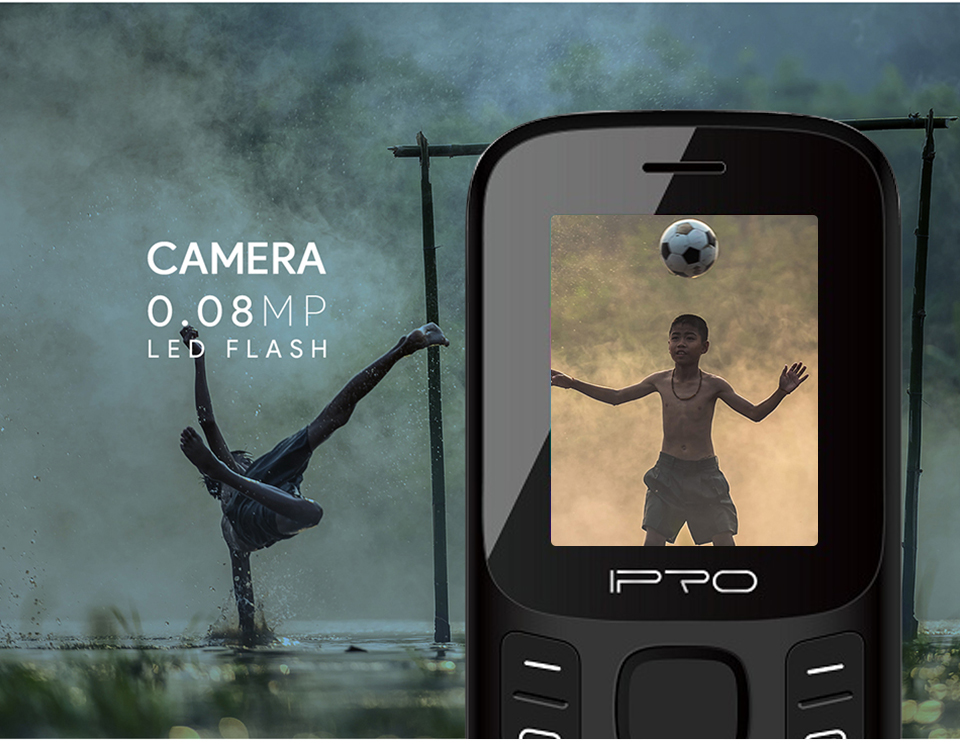 IPRO A20 2G Feature Phone 1400mAh Large Battery FM MP3 Music Playing 0.08MP Camera with Flashlight Torch French English Language 32MB GSM Celular Mobile Phones 