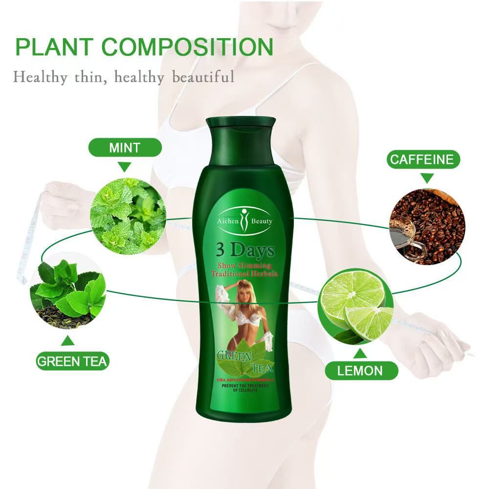 3 Days Green Tea Coffee Pepper Slimming Cream Gel Fat Burner Fast Weight Loss Anti Fat Burning Cream 200ml