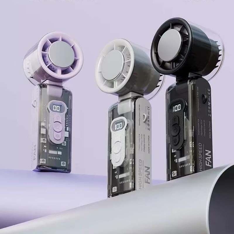 New portable foldable handheld mini fan, handheld and neck-hanging ultra-quiet fan, outdoor cooling gadget