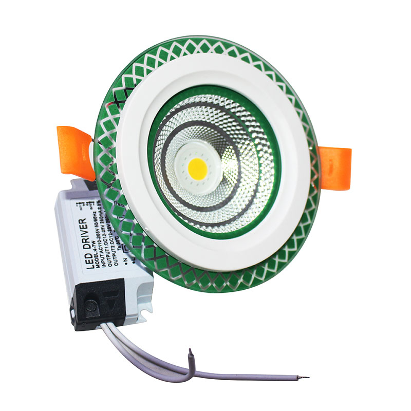 Leopard Cat 7W Downlight Warm white + blue light + purple lightRa=85 630Lm Tricolor Downlight  plastic embedded recessed led spotlight for home office led Downlight Ceiling Lights