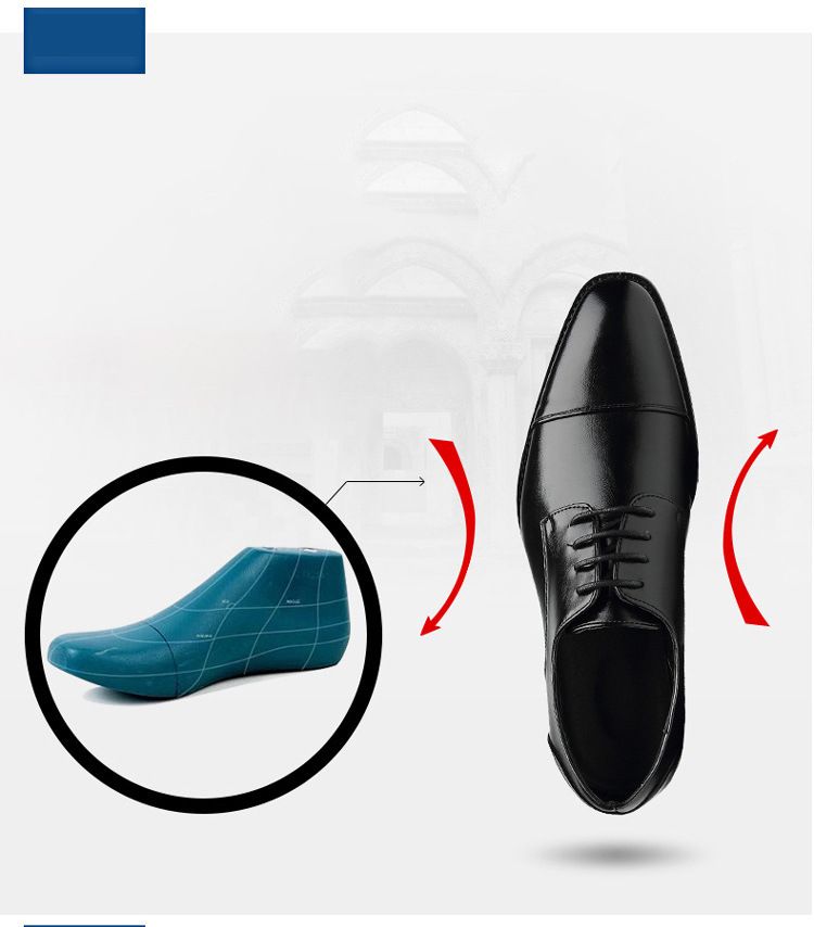 Spring new pointed-toe lace-up business formal leather shoes for men, British Brock cross-border men's shoes, wedding shoes