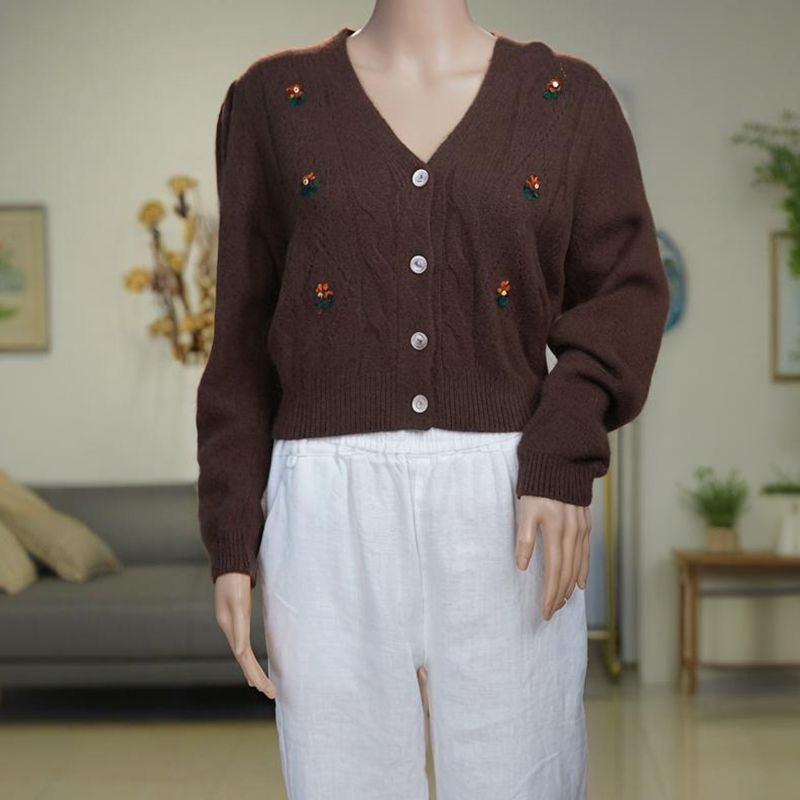 Wool knit Sweater Round Neck  Women's Sweater