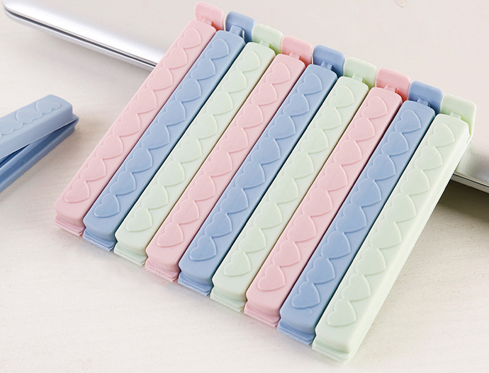 5 pcs Pack Bag Clips Food Snack Sealing ClipPortable Kitchen Storage Accessories Tool Elastic Buckle Package Bag Clamp