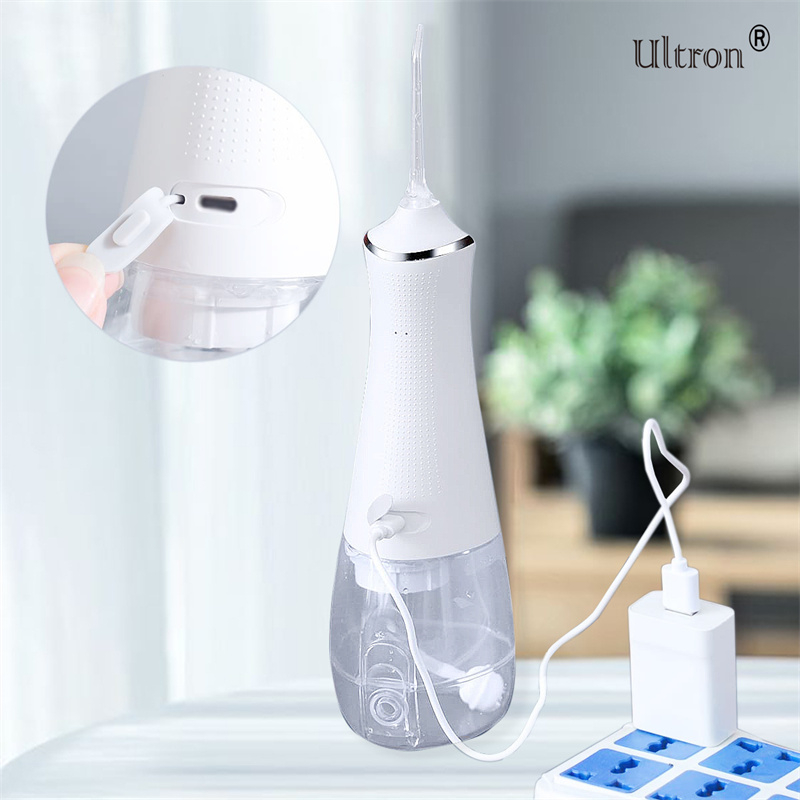 Ultron Portable Oral Irrigator Water Flosser Dental Water Jet Tools Pick Cleaning Teeth 300ML 5 Nozzles Mouth Washing Machine Floss