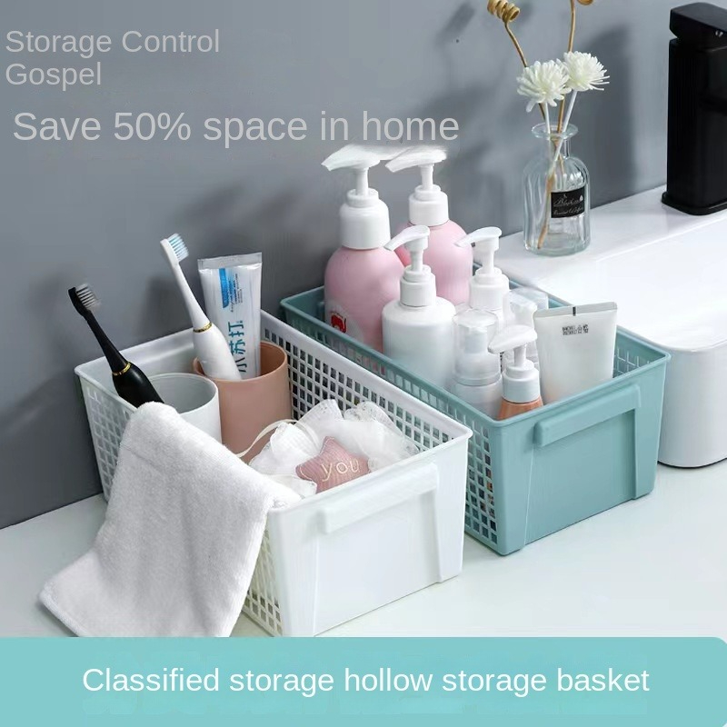 Rectangular Storage Basket, Hollow Plastic Storage Basket, Kitchen Living Room Clothes Storage Box