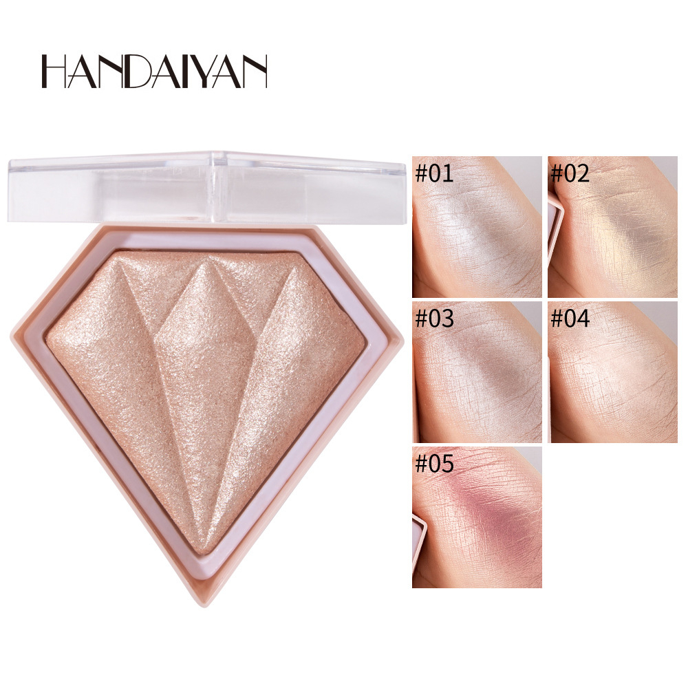 H3002 HANDAIYAN Diamond Glitter Highlighter Powder Face Makeup Highlight Glow Shine Metallic Brighten Body Contour Luminous Corrector