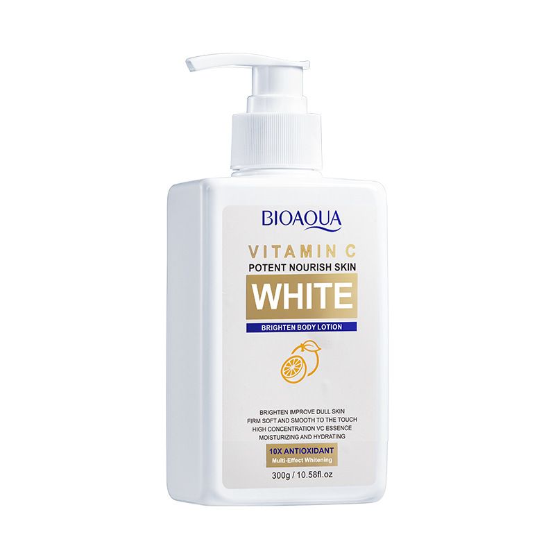 【1 box=48 bottles*300g】BIOAOUA Vitamin C Whitening Body Lotion Moisturizing and Tenderizing Body Lotion