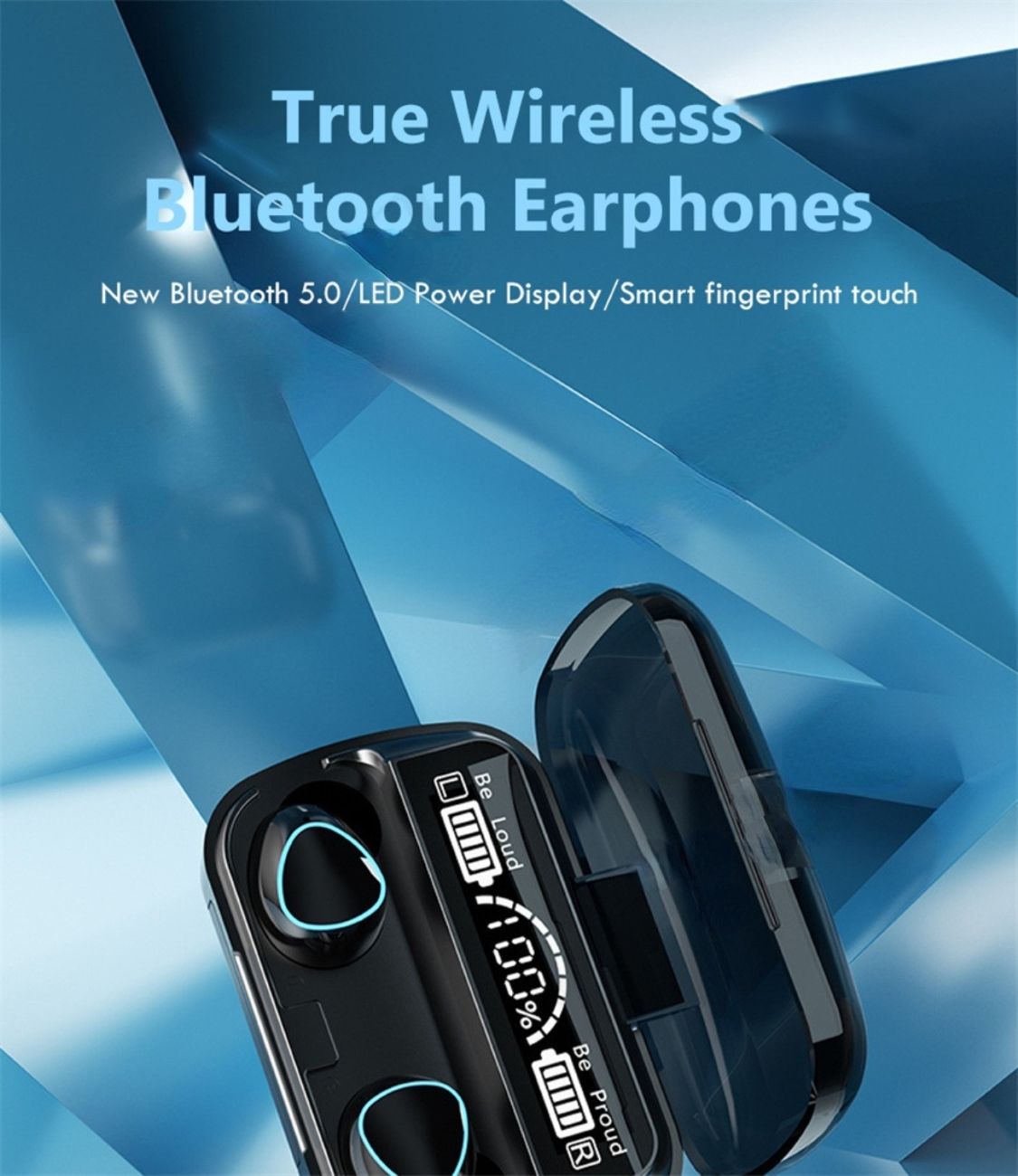 Bluetooth Earbuds with Long Battery Life, Large Capacity, Wireless, Noise-Canceling, Gaming TWS Earbuds for Esports and Sports, In-Ear