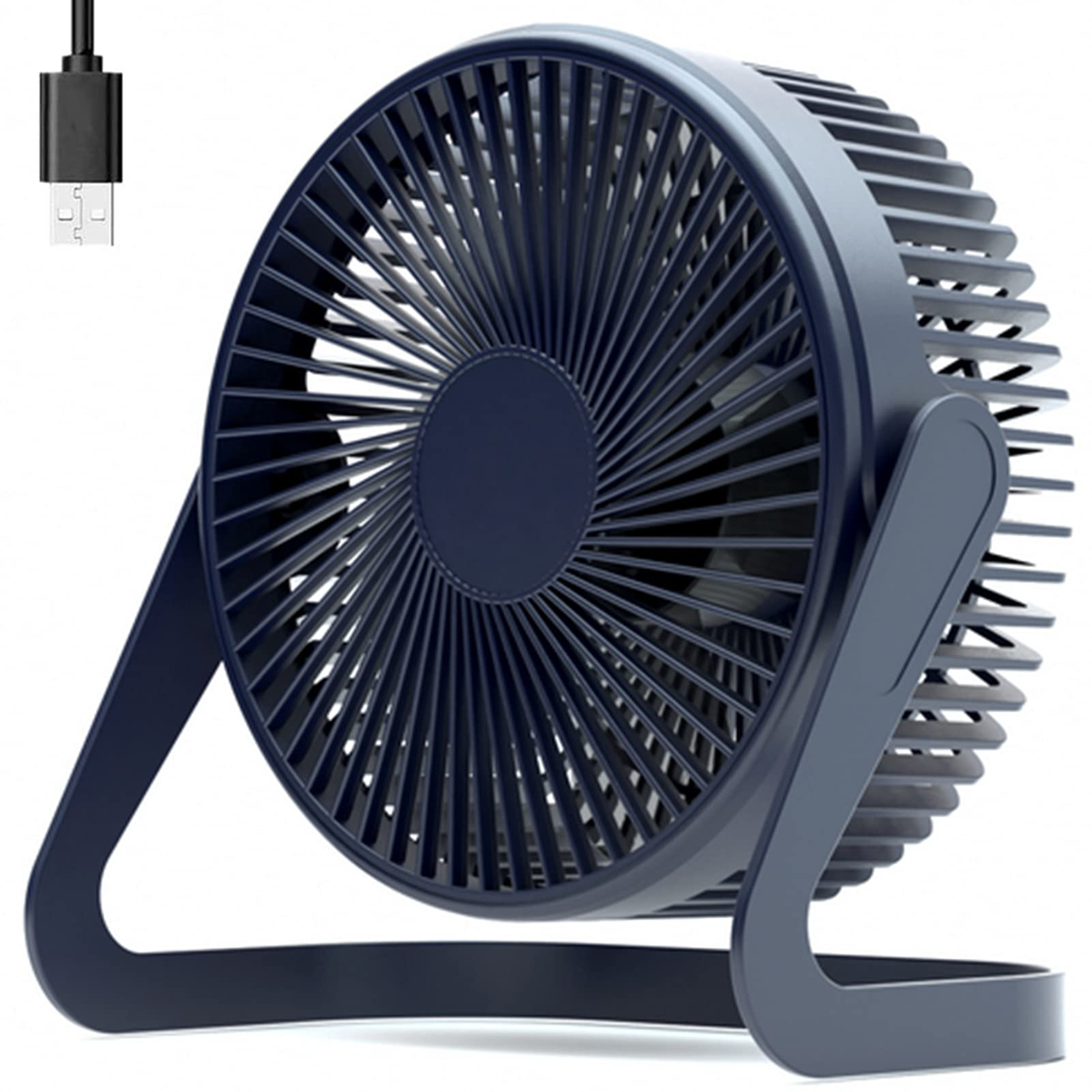 USB Fan 5 Inch Mini USB Desk Table Fan Personal Portable Desktop Cooling Fan Powered by USB PC Netbook for Camping Home Office Outdoor Travel, Strong Wind