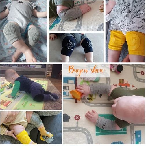 3 Set Baby Crawling Elbow Knee Pads-Multicolor