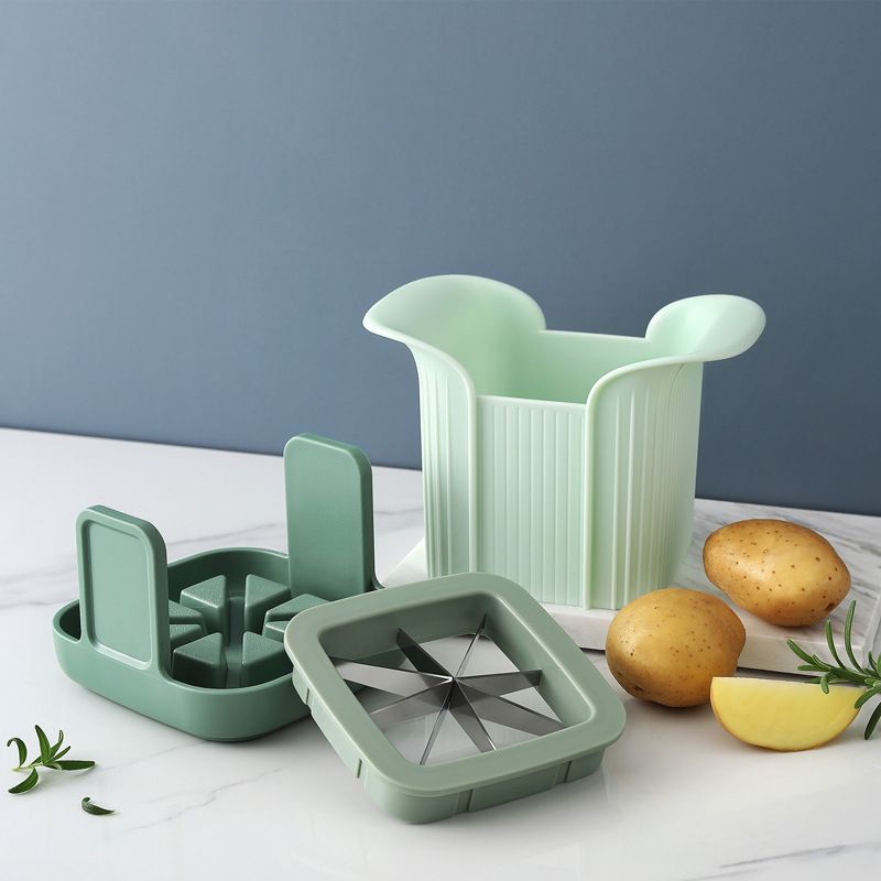 KM-1059 Kitchen Tools Hand Press Chips Making Tool Vegetable Cutter Carrot Onions Chopper Manual Vegetable Slicer Dicing