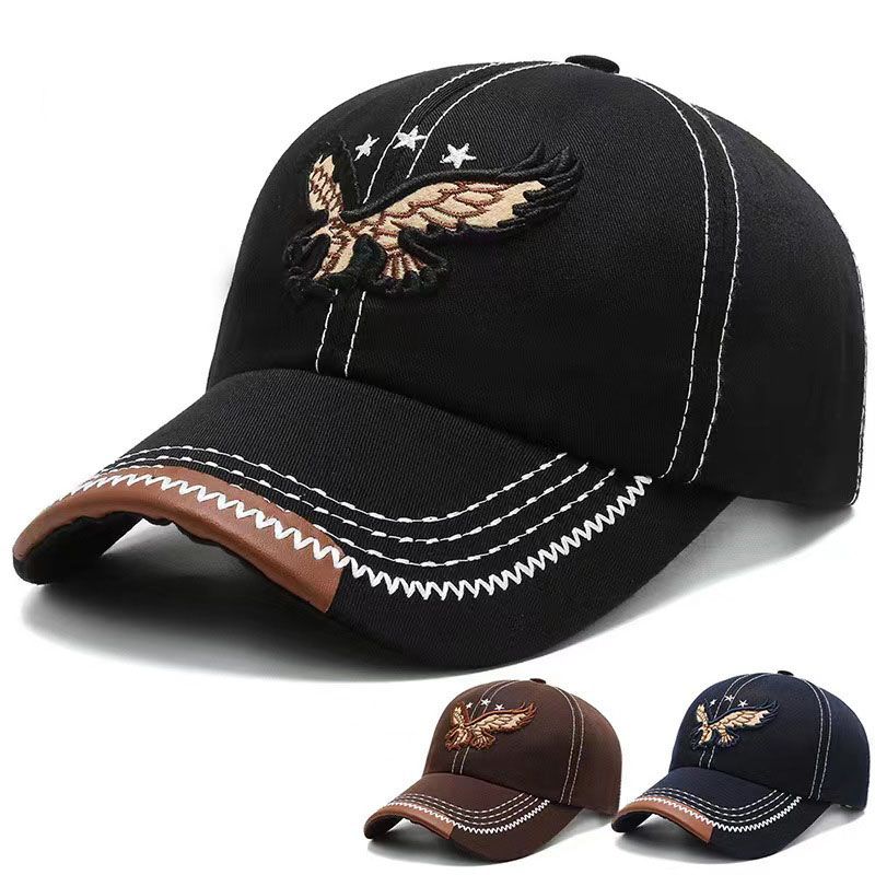Men's Baseball Cap Summer Sports Cap Style Personality Trend Embroidered Eagle Hat Classic/Basic