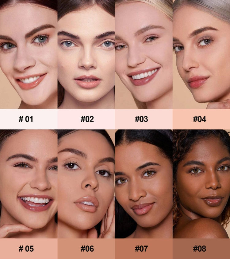 Powder female gentle and bright Powder Oil control waterproof lasting Moisture Concealer No card powder No makeup removal CRRSHOP women Waterproof, makeup setting, and not easy to fade ladies beauty care Makeup foundation present