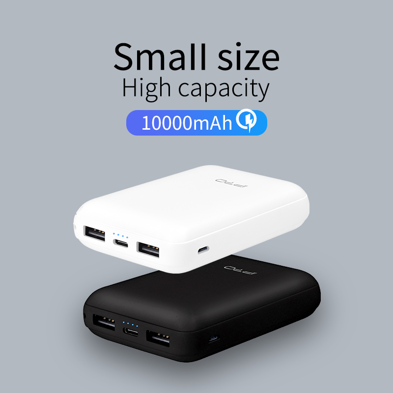 IPRO Power Bank PB10F 10000mAh Black White Mobile Power with USB Cable Micro interface for Smart Phone Xiaomi iPhone Samsung Tablets Charging Outside Charger