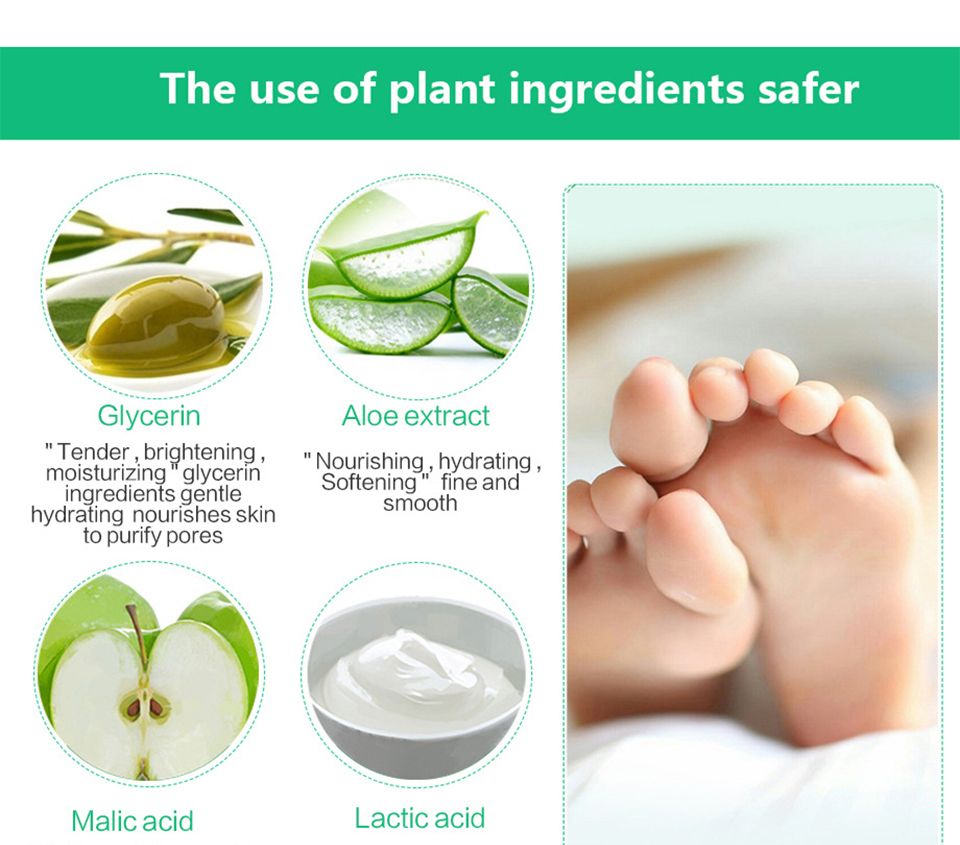 Aloe Vera Foot Mask Peeling for Legs Feet Mask Scrub Exfoliating Socks for Pedicure Anti Crack Heel Remove Skin Foot Patch