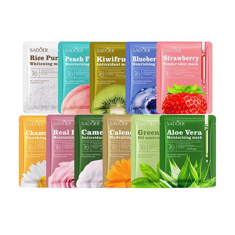 Randomly picked sheet mask for Moisturizing, oil control, anti-acne, pores shrinking, hydrating and other skin care benefits tackling various skin conditions, with gifts