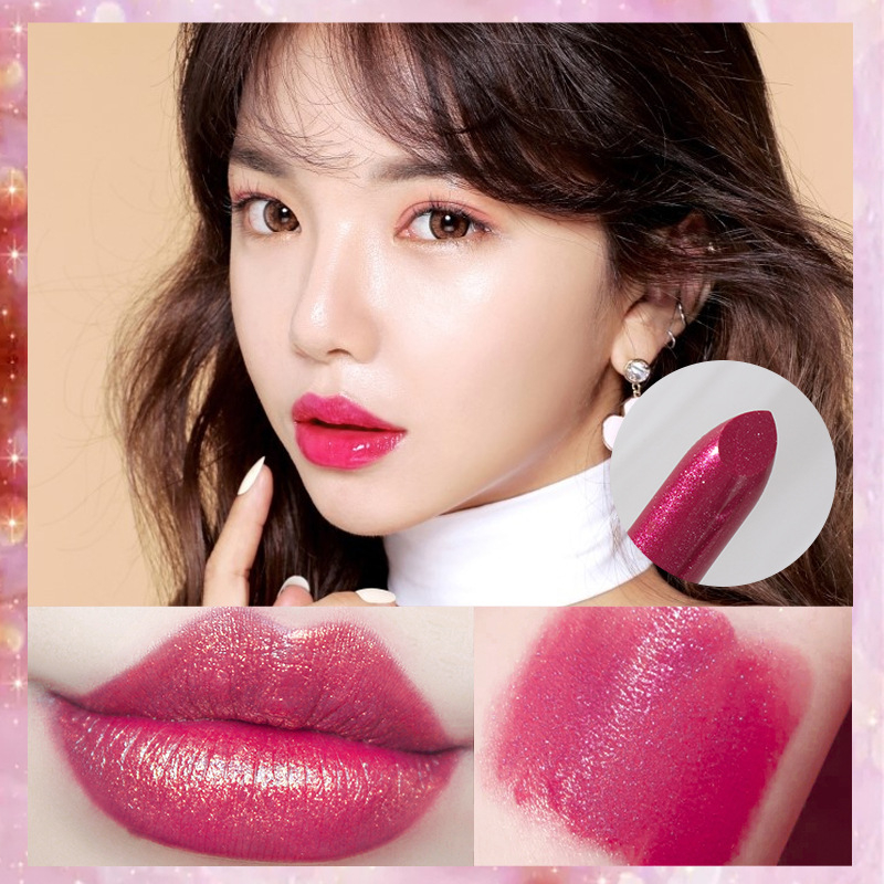 Light purple lipstick CRRshop free shipping female hot sale Dragon Fruit Colorless Lipstick Rose Red Rose Purple Student Color Changing lipstick Barbie Pink Lipstick color # 2