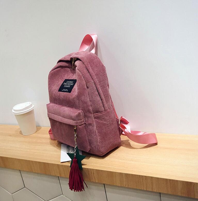 Women bag Hot Travel Backpack Fashion Canvas Tassel School Bags Large Capacity Backpack lady handbag