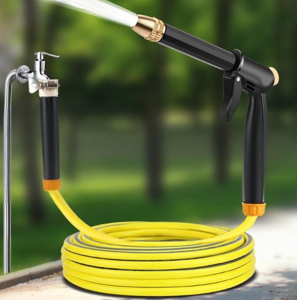 Tool Daily Deluxe Pressure Washer Gun, with Replacement Wand Extension, 3 Nozzle Tips 5M Yellow Tube