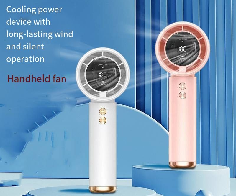 New N68 Powerful Turbo Handheld Fan, 100 Speeds Adjustable High-Speed Mini Fan, USB Rechargeable Portable Cooling Fan