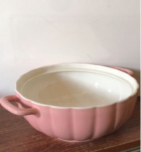 Large Salad Mixing Bowls Microwavable Noodle Bowl Ceramic Soup Bowls with Handles 20X15X10 cm
