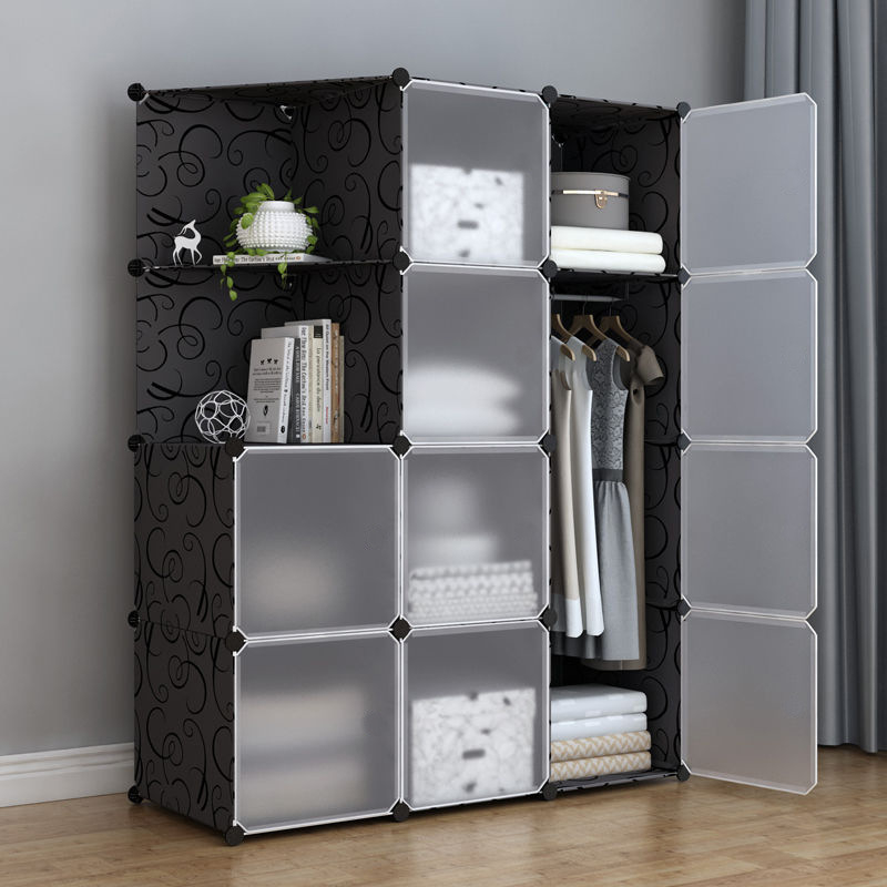 L456456 Portable Wardrobe Closets DIY Cube Storage for Space Saving, Upgraded Combination Bedroom Armoire with Lock, Storage Organizer, Clothes Dresser, Closet Storage Organizer