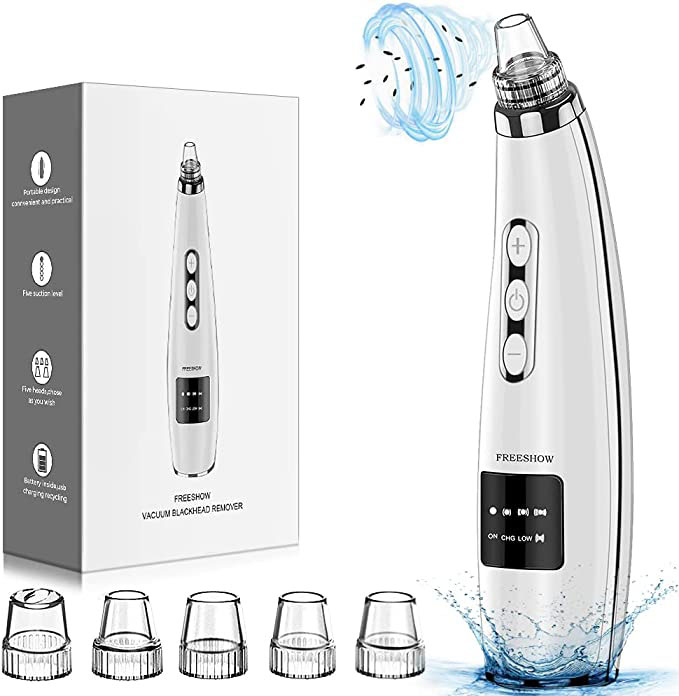 Blackhead Remover Pore Vacuum,Upgraded Facial Pore Cleaner,Electric Acne Comedone Whitehead Extractor Tool-5 Suction Power, USB Rechargeable Blackhead Vacuum Kit for Women & Men
